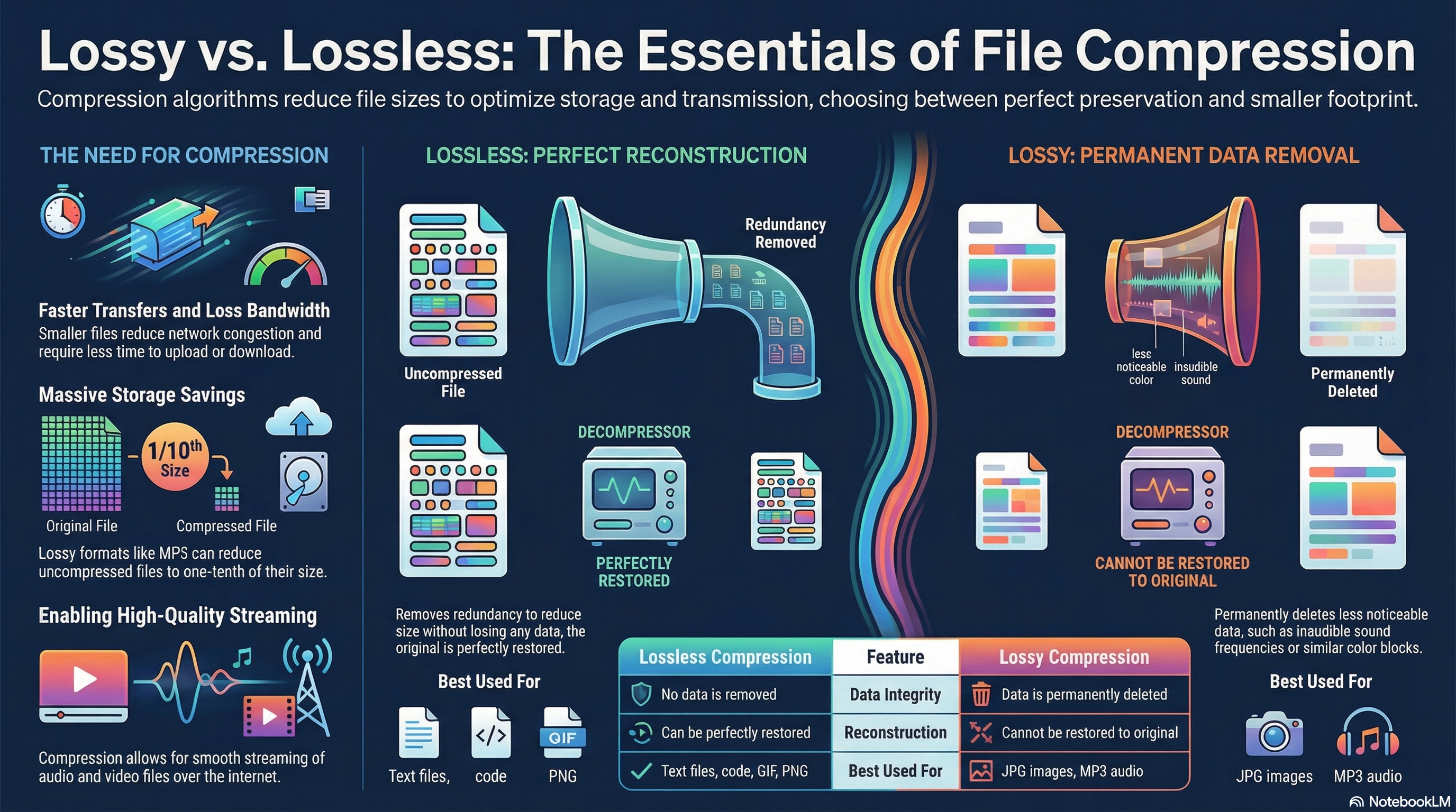Compression infographic